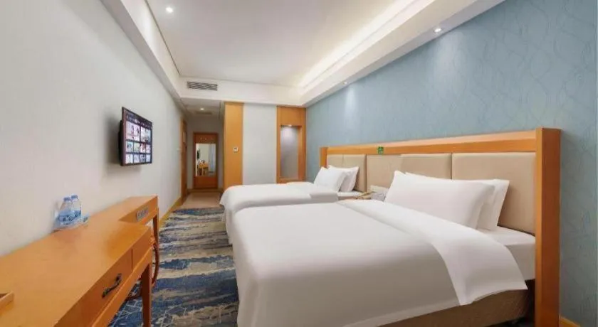 Bed in GreenTree Alliance Hotel Shenzhen Futian District Xiangmi Lake Xiangmei Mountain Metro Station