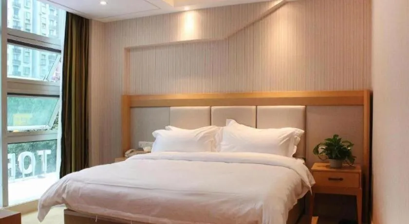 Bed in GreenTree Alliance Hotel Shenzhen Futian District Xiangmi Lake Xiangmei Mountain Metro Station