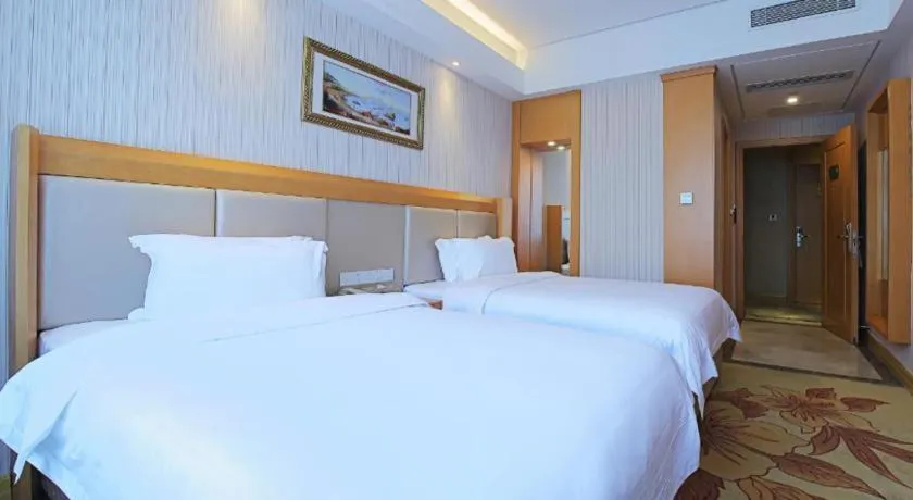 Bed in GreenTree Alliance Hotel Shenzhen Futian District Xiangmi Lake Xiangmei Mountain Metro Station