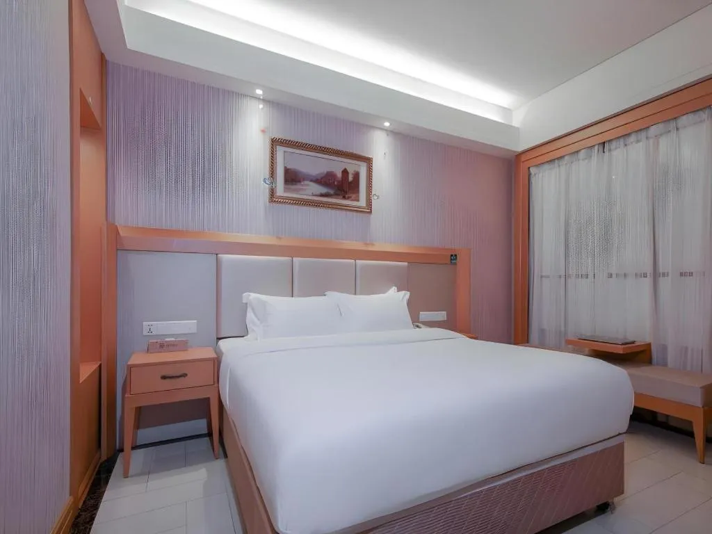 Bed in GreenTree Alliance Hotel Shenzhen Futian District Xiangmi Lake Xiangmei Mountain Metro Station