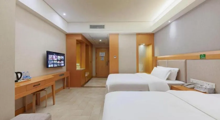 Bed in GreenTree Alliance Hotel Shenzhen Futian District Xiangmi Lake Xiangmei Mountain Metro Station