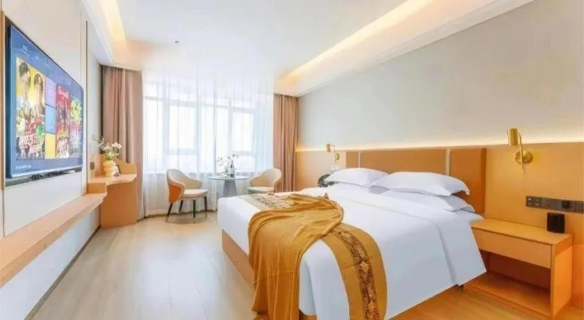 Bed in GreenTree Alliance Hotel Shenzhen Futian District Xiangmi Lake Xiangmei Mountain Metro Station