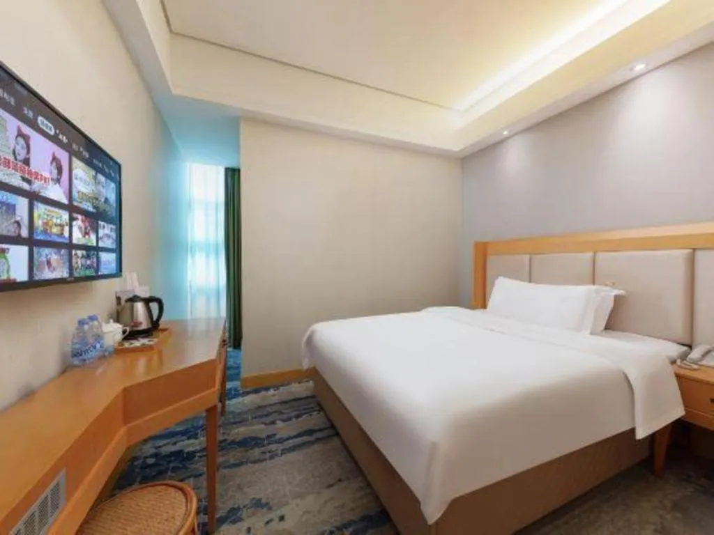 Bed in GreenTree Alliance Hotel Shenzhen Futian District Xiangmi Lake Xiangmei Mountain Metro Station