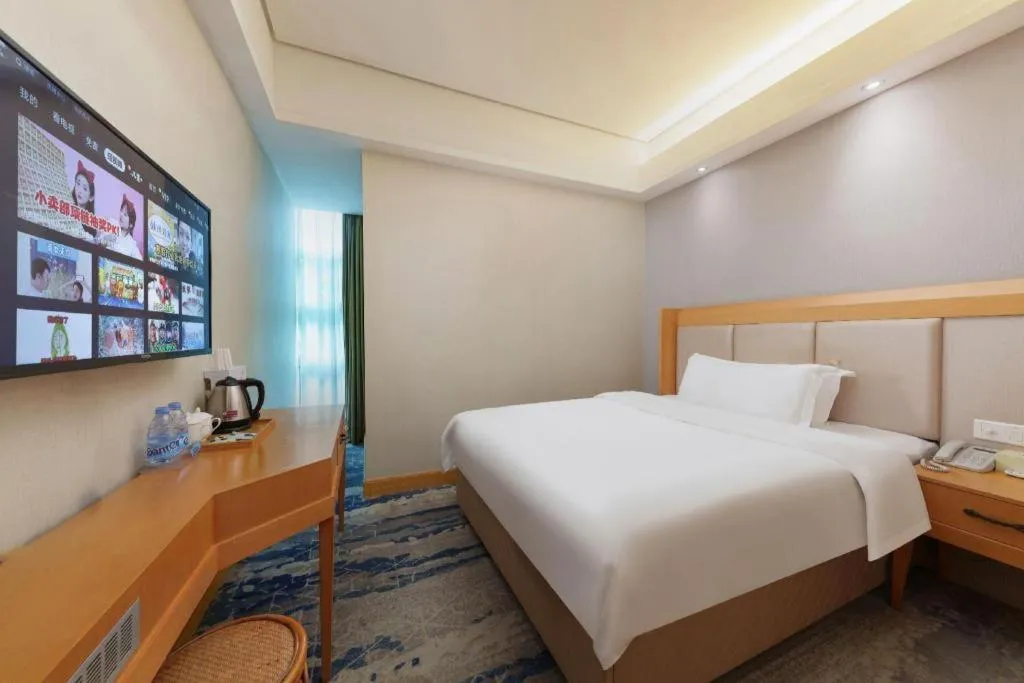 Bed in GreenTree Alliance Hotel Shenzhen Futian District Xiangmi Lake Xiangmei Mountain Metro Station