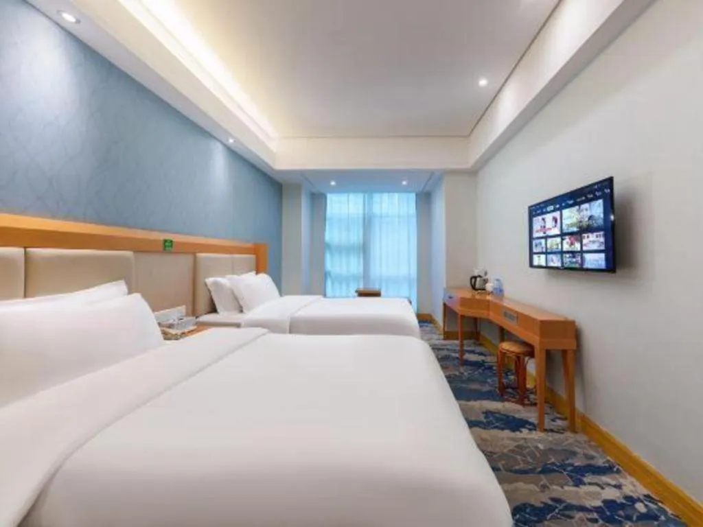 Bed in GreenTree Alliance Hotel Shenzhen Futian District Xiangmi Lake Xiangmei Mountain Metro Station