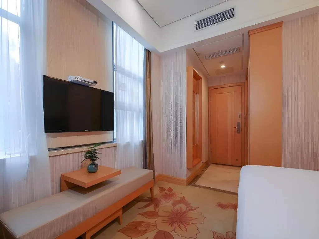 Bed in GreenTree Alliance Hotel Shenzhen Futian District Xiangmi Lake Xiangmei Mountain Metro Station