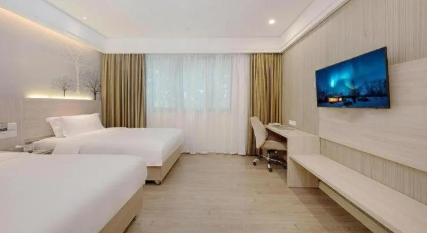 Bed in GreenTree Alliance Hotel Shenzhen Nanshan District Nantou Ancient City Majialong