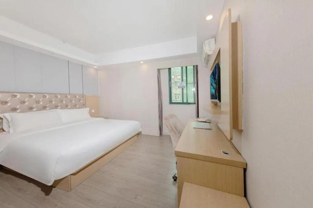 Bed in GreenTree Alliance Hotel Shenzhen Nanshan District Nantou Ancient City Majialong