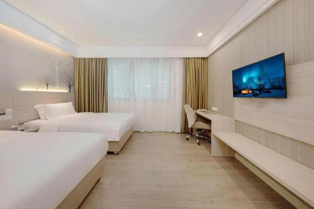 Bed in GreenTree Alliance Hotel Shenzhen Nanshan District Nantou Ancient City Majialong