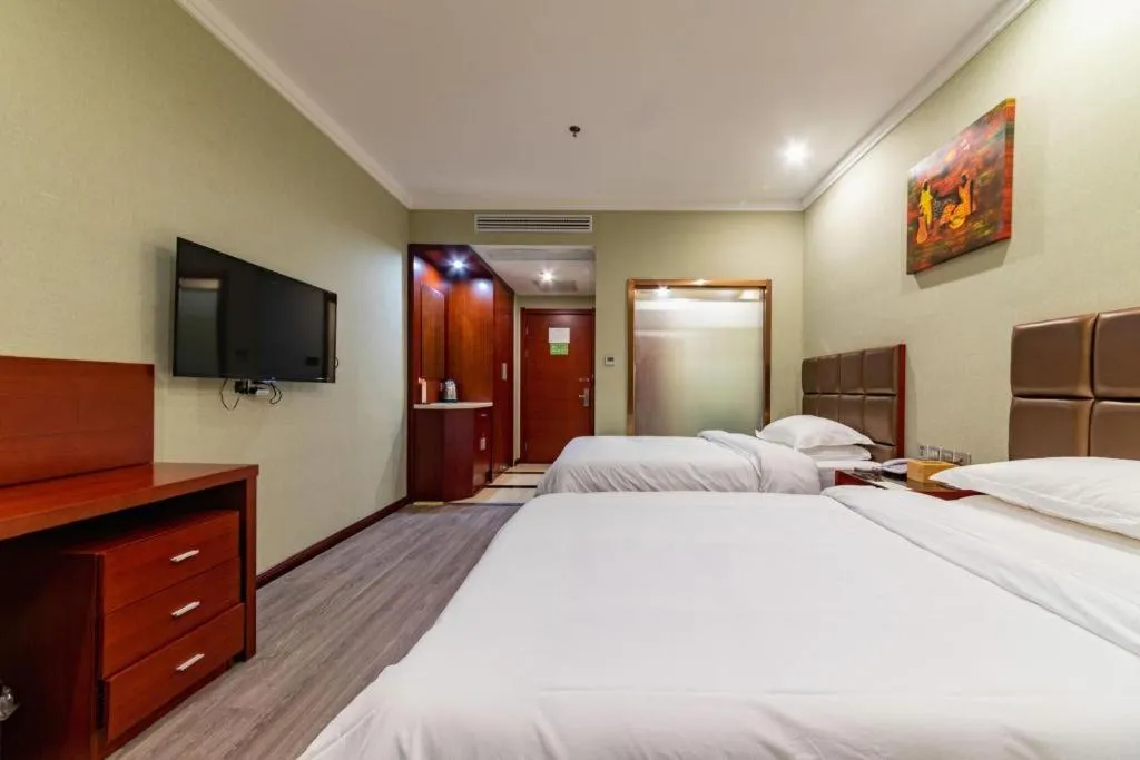 Bed in GreenTree Alliance Hotel Yancheng Engineering College Dayangwan Scenic Area