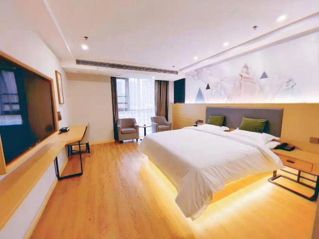 Bed in GreenTree Inn Jiangsu Huai'an Qiangjiangpu District Shuidukou Avenue