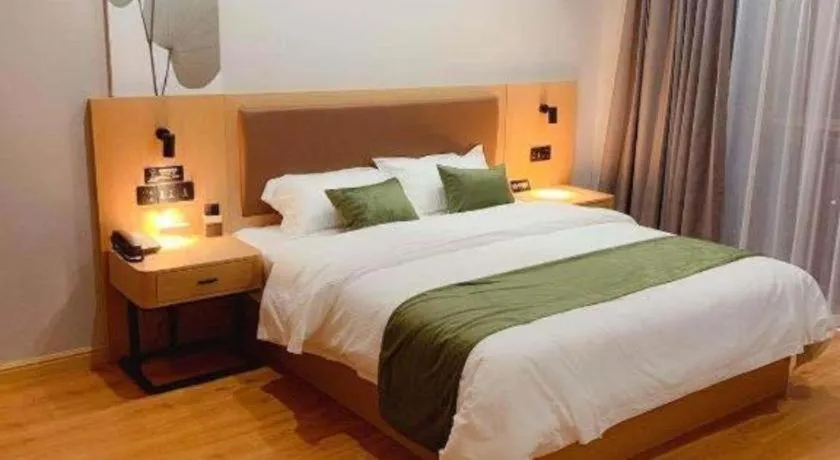 Bed in GreenTree Inn Jiangsu Huai'an Qiangjiangpu District Shuidukou Avenue
