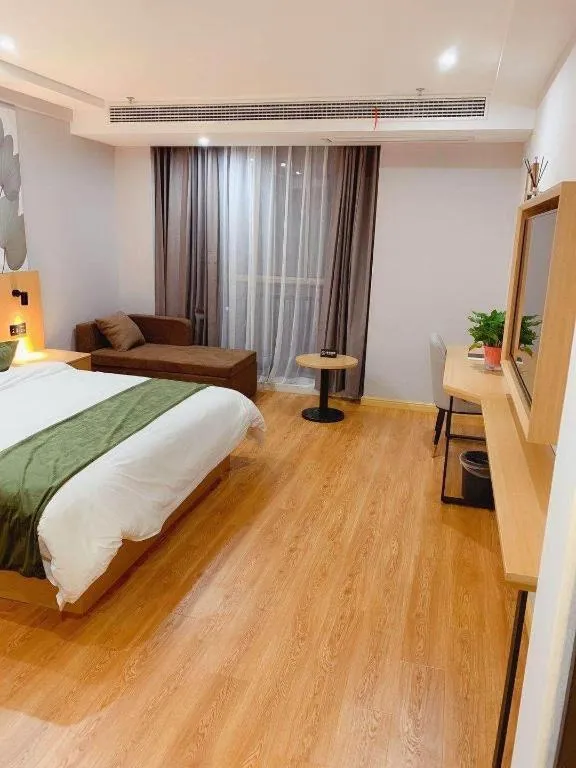 Bed in GreenTree Inn Jiangsu Huai'an Qiangjiangpu District Shuidukou Avenue