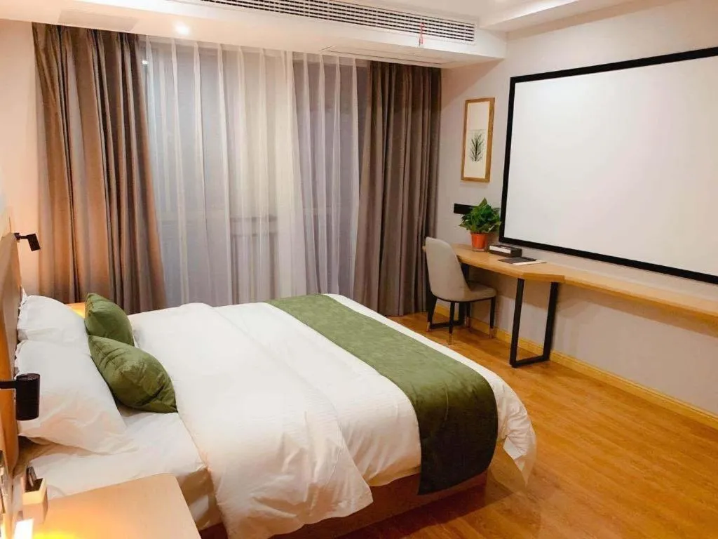 Bed in GreenTree Inn Jiangsu Huai'an Qiangjiangpu District Shuidukou Avenue