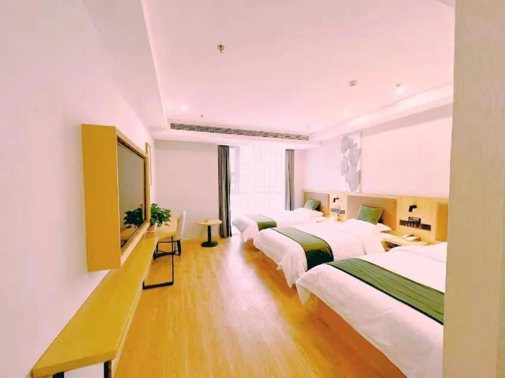 Bed in GreenTree Inn Jiangsu Huai'an Qiangjiangpu District Shuidukou Avenue