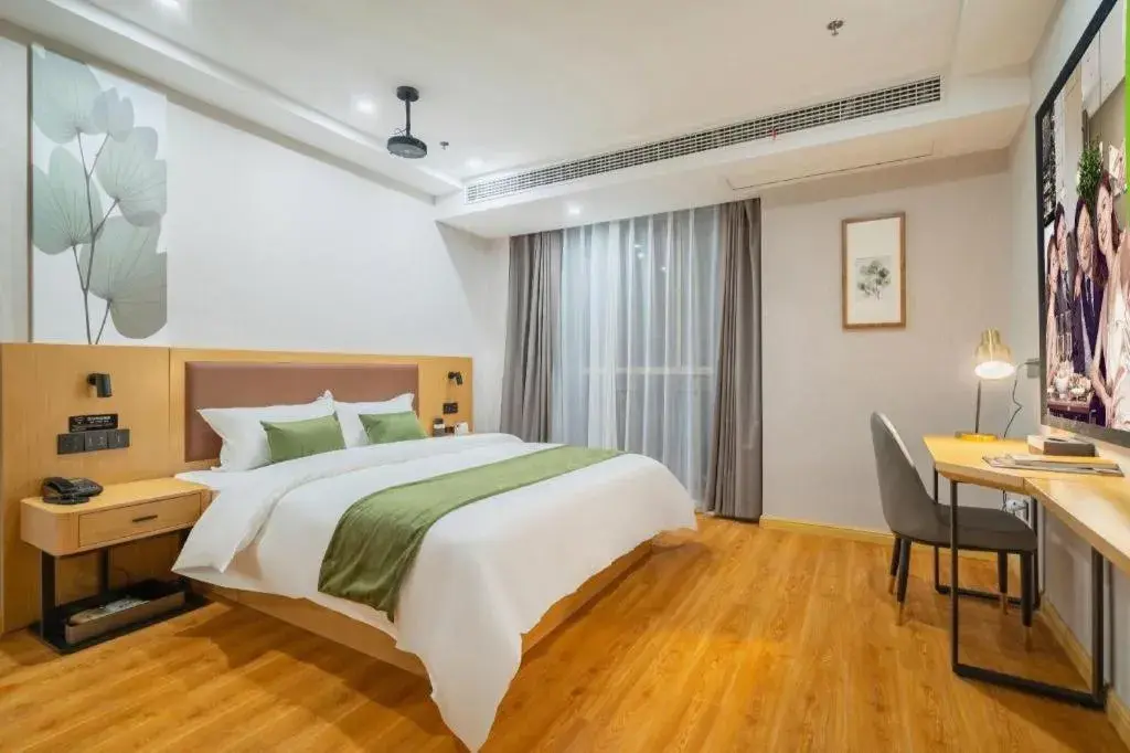 Bed in GreenTree Inn Jiangsu Huai'an Qiangjiangpu District Shuidukou Avenue Bed in GreenTree Inn Jiangsu Huai'an Qiangjiangpu District Shuidukou Avenue