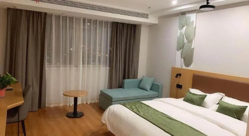 Bed in GreenTree Inn Jiangsu Huai'an Qiangjiangpu District Shuidukou Avenue