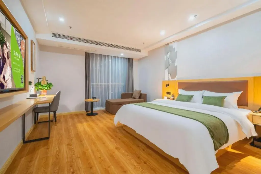 Bed in GreenTree Inn Jiangsu Huai'an Qiangjiangpu District Shuidukou Avenue Bed in GreenTree Inn Jiangsu Huai'an Qiangjiangpu District Shuidukou Avenue