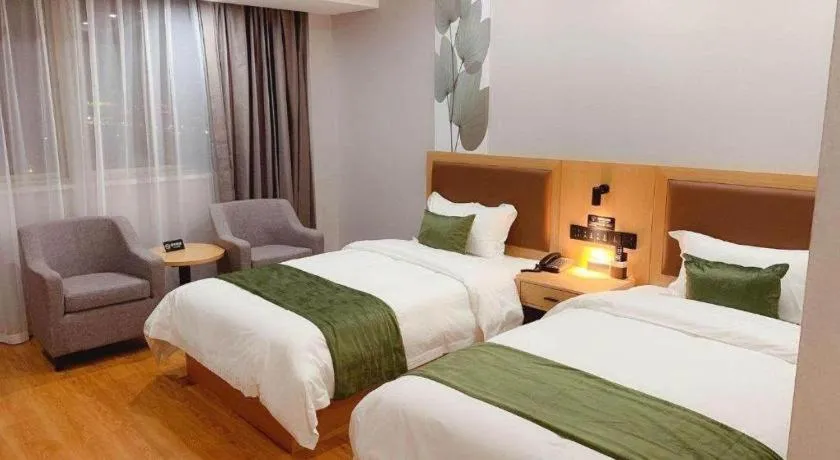 Bed in GreenTree Inn Jiangsu Huai'an Qiangjiangpu District Shuidukou Avenue
