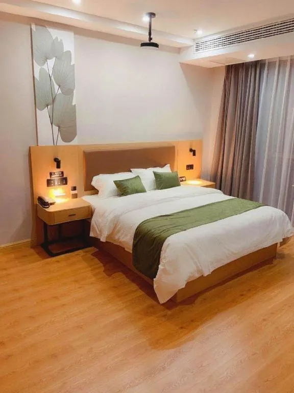 Bed in GreenTree Inn Jiangsu Huai'an Qiangjiangpu District Shuidukou Avenue