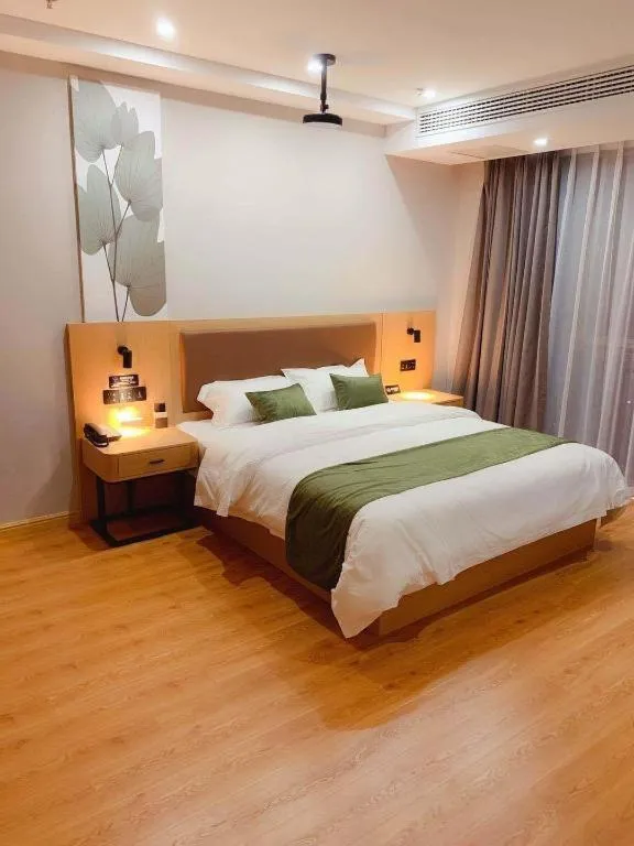 Bed in GreenTree Inn Jiangsu Huai'an Qiangjiangpu District Shuidukou Avenue