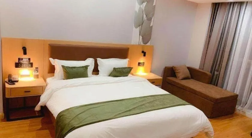 Bed in GreenTree Inn Jiangsu Huai'an Qiangjiangpu District Shuidukou Avenue