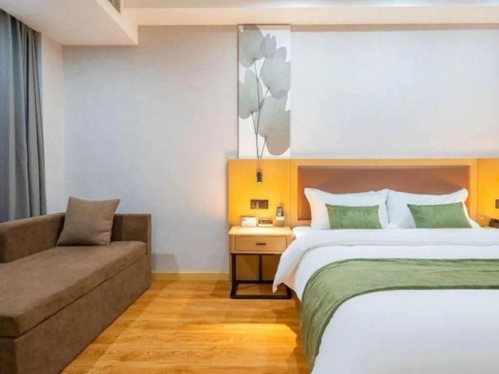 Bed in GreenTree Inn Jiangsu Huai'an Qiangjiangpu District Shuidukou Avenue