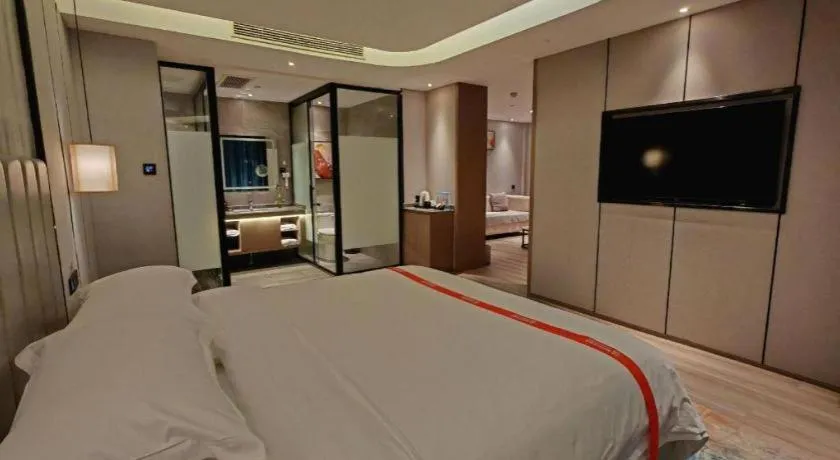 Bed in GreenTree Eastern Hotel Changge Yiwu City