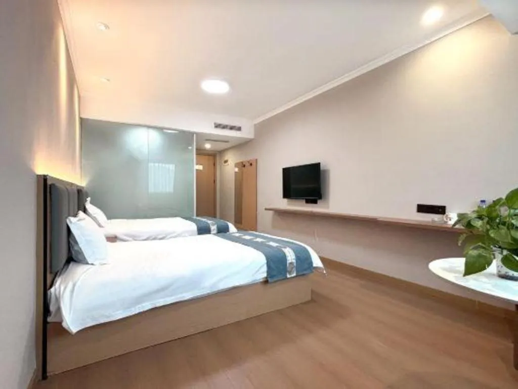 Bed in Shell Hotel Huaibei Jinying Plaza Long Distance Bus Station