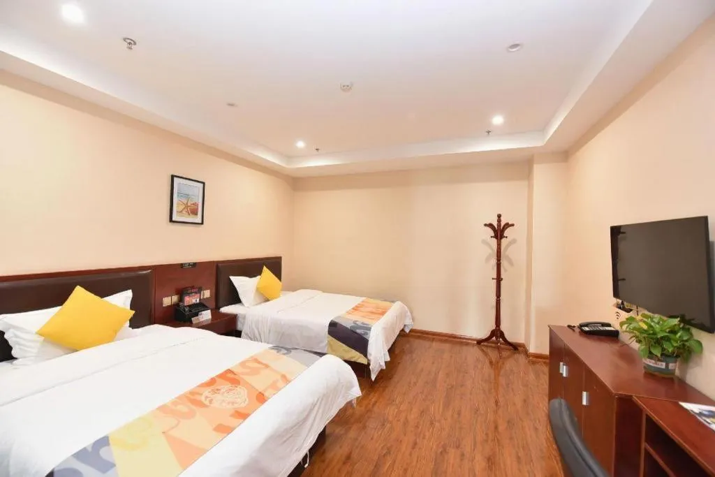 Bed in Shell Hotel Huainan Shou County Passenger Station Yaohai Grand Market