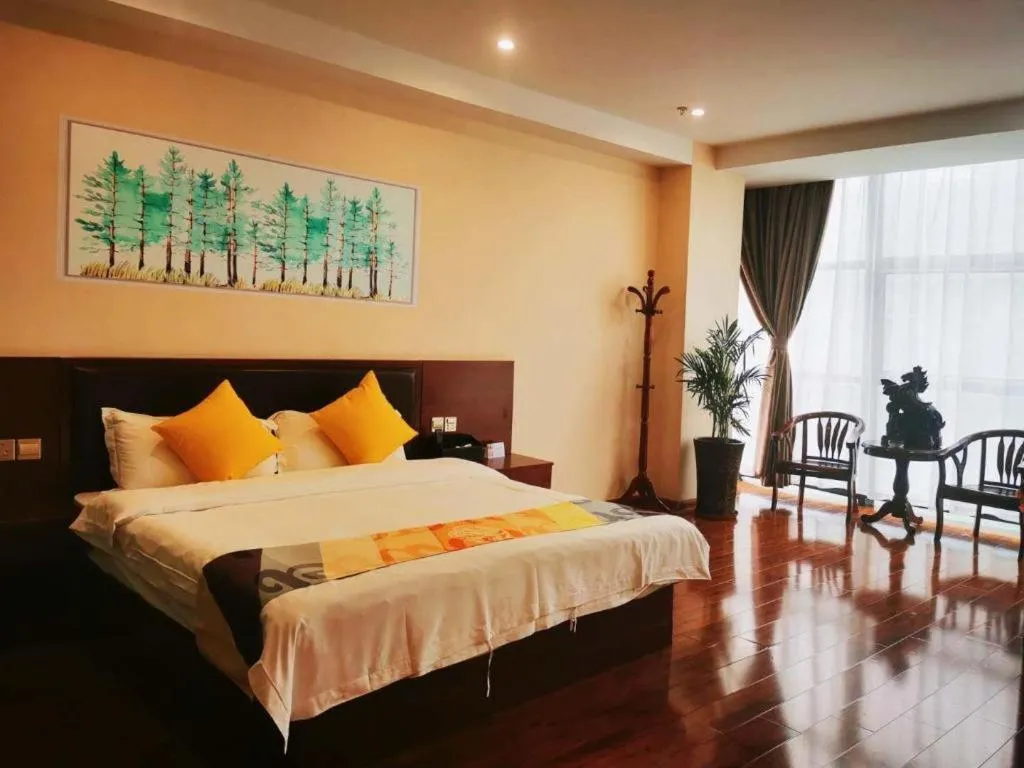 Bed in Shell Hotel Huainan Shou County Passenger Station Yaohai Grand Market