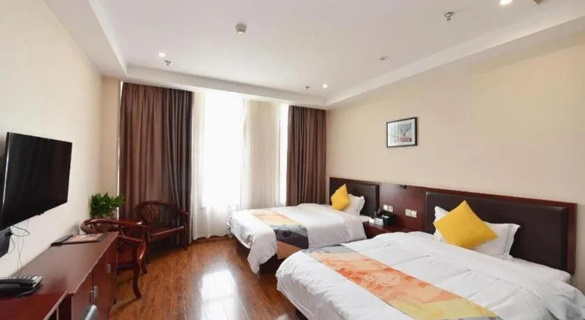 Bed in Shell Hotel Huainan Shou County Passenger Station Yaohai Grand Market