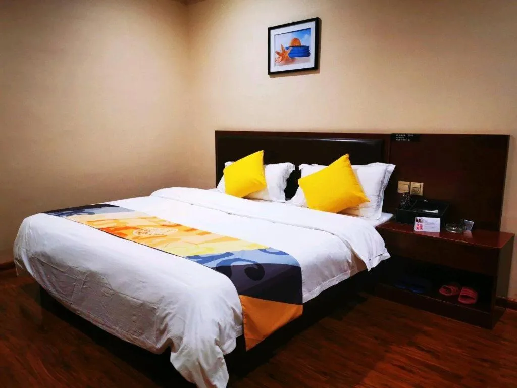 Bed in Shell Hotel Huainan Shou County Passenger Station Yaohai Grand Market