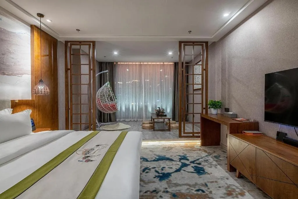 Bed in Xiangsu Boang Hotel