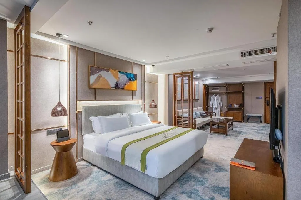 Bed in Xiangsu Boang Hotel