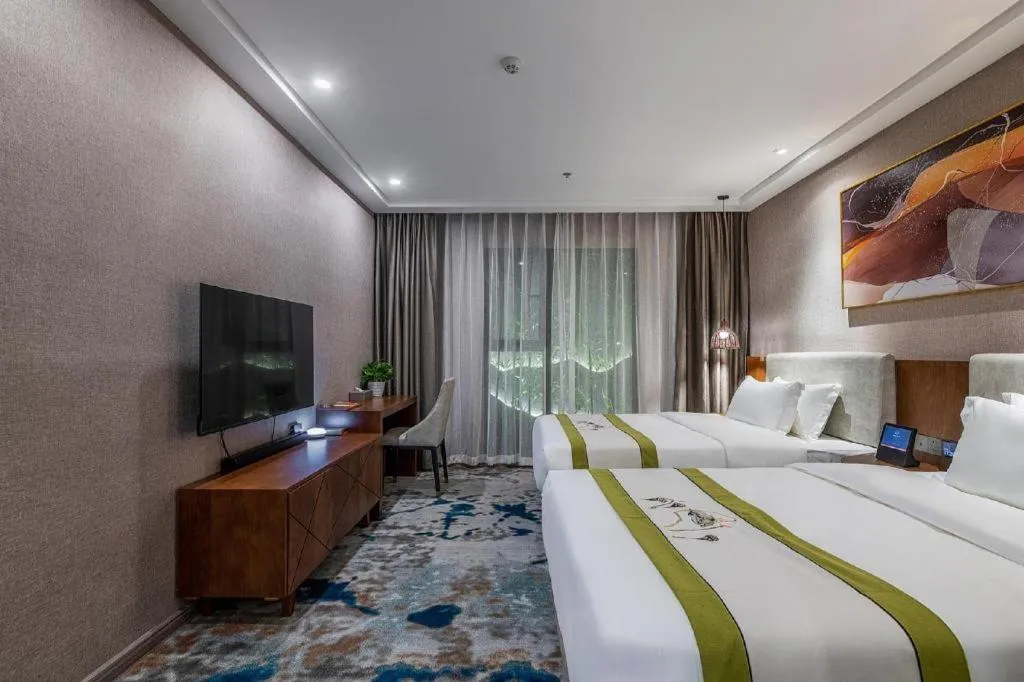 Bed in Xiangsu Boang Hotel