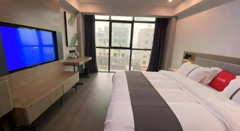 Bed in Thank Inn Jiangxi Nanchang Anyi County Fenghuangshan Industrial Park