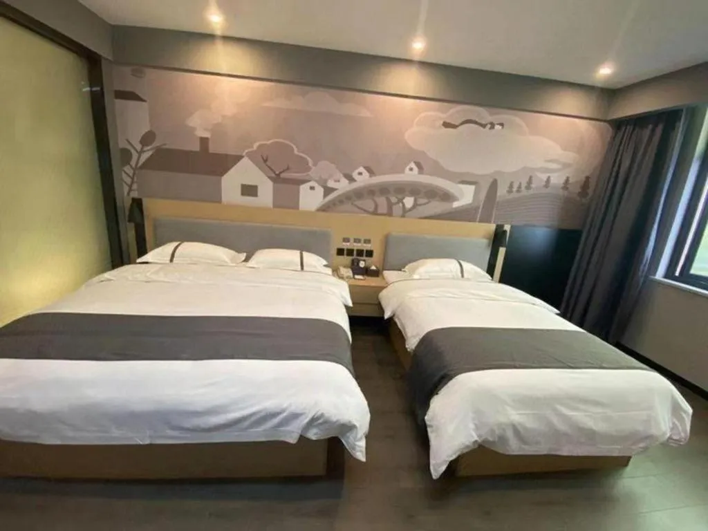 Bed in Thank Inn Jiangxi Nanchang Anyi County Fenghuangshan Industrial Park