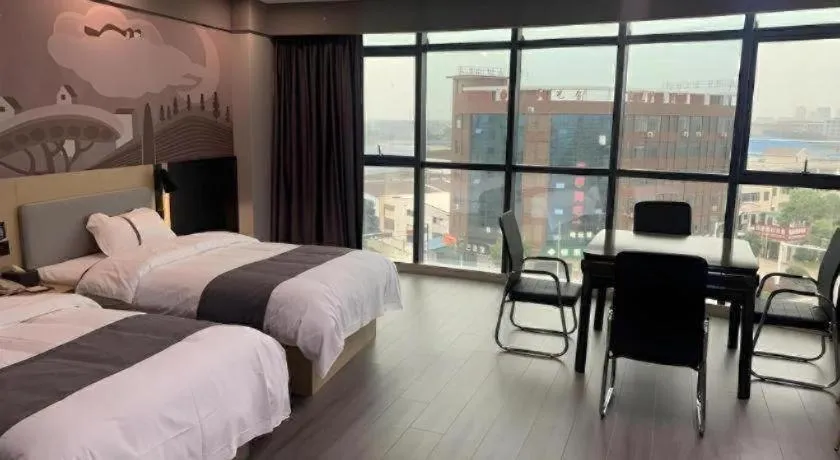 Bed in Thank Inn Jiangxi Nanchang Anyi County Fenghuangshan Industrial Park