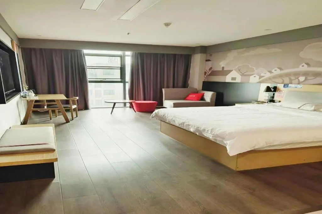 Bed in Thank Inn Jiangxi Nanchang Anyi County Fenghuangshan Industrial Park