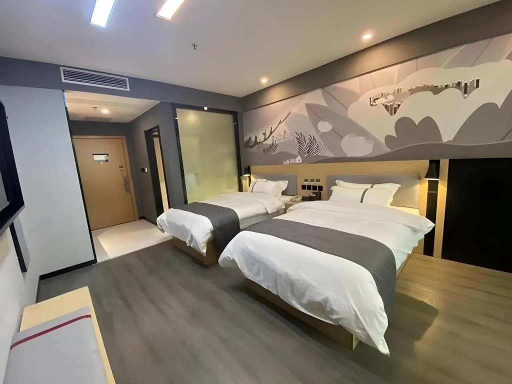 Bed in Thank Inn Jiangxi Nanchang Anyi County Fenghuangshan Industrial Park