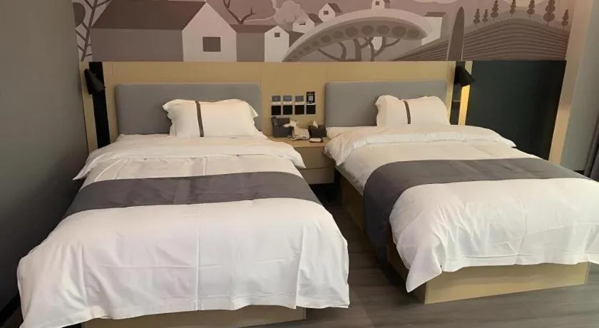 Bed in Thank Inn Jiangxi Nanchang Anyi County Fenghuangshan Industrial Park