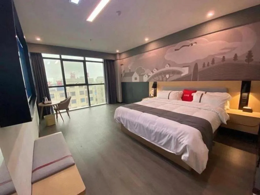Bed in Thank Inn Jiangxi Nanchang Anyi County Fenghuangshan Industrial Park