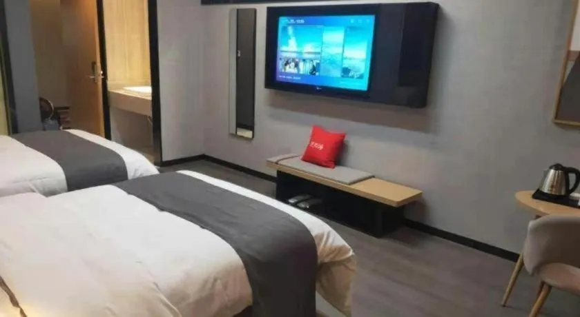 Bed in Thank Inn Jiangxi Nanchang Anyi County Fenghuangshan Industrial Park