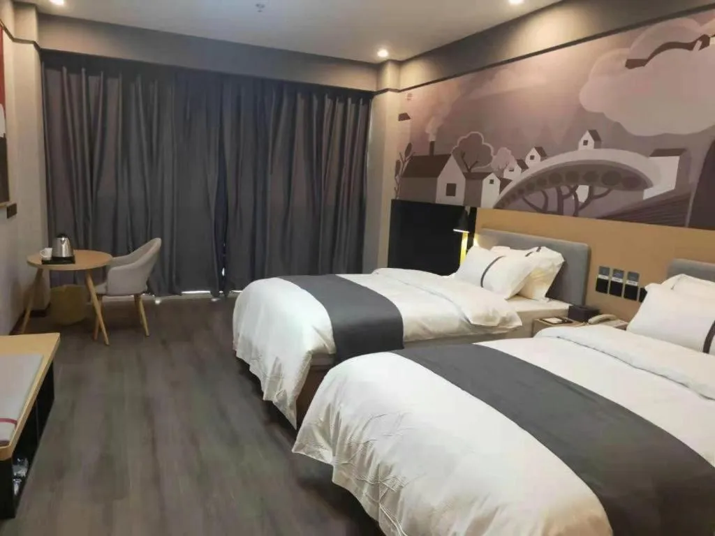 Bed in Thank Inn Jiangxi Nanchang Anyi County Fenghuangshan Industrial Park