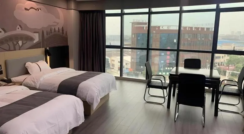Bed in Thank Inn Jiangxi Nanchang Anyi County Fenghuangshan Industrial Park