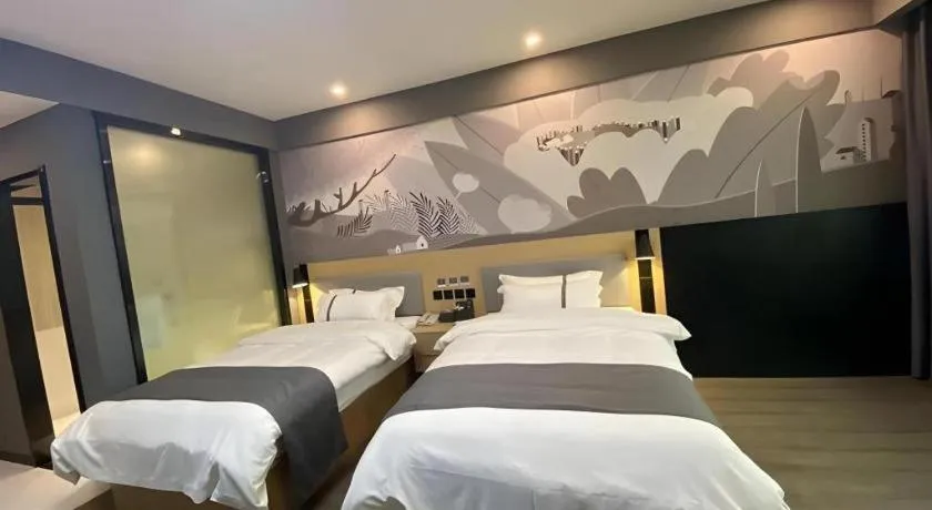 Bed in Thank Inn Jiangxi Nanchang Anyi County Fenghuangshan Industrial Park