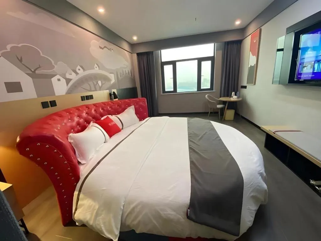 Bed in Thank Inn Jiangxi Nanchang Anyi County Fenghuangshan Industrial Park