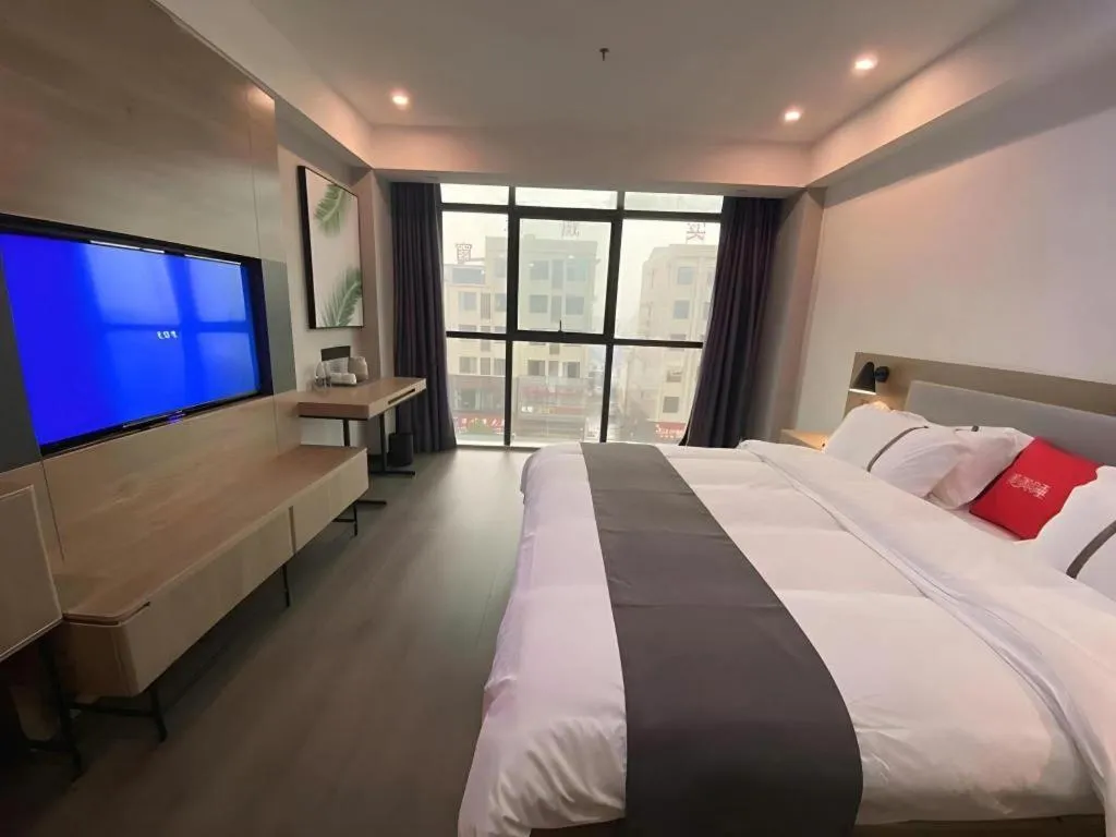 Bed in Thank Inn Jiangxi Nanchang Anyi County Fenghuangshan Industrial Park