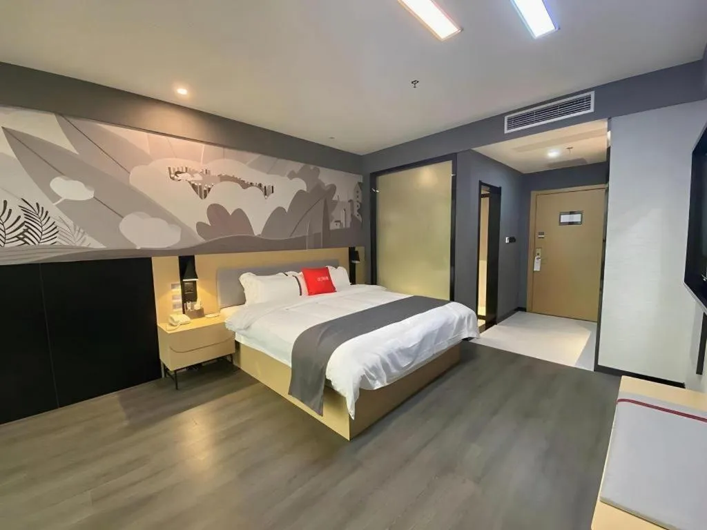 Bed in Thank Inn Jiangxi Nanchang Anyi County Fenghuangshan Industrial Park